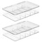 mDesign Plastic Divided First Aid Box Kit, 5 Sections/Hinge Lid, 2 Pack - Clear